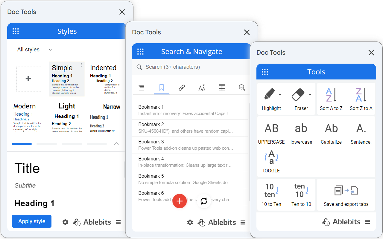 Doc Tools in Google Docs