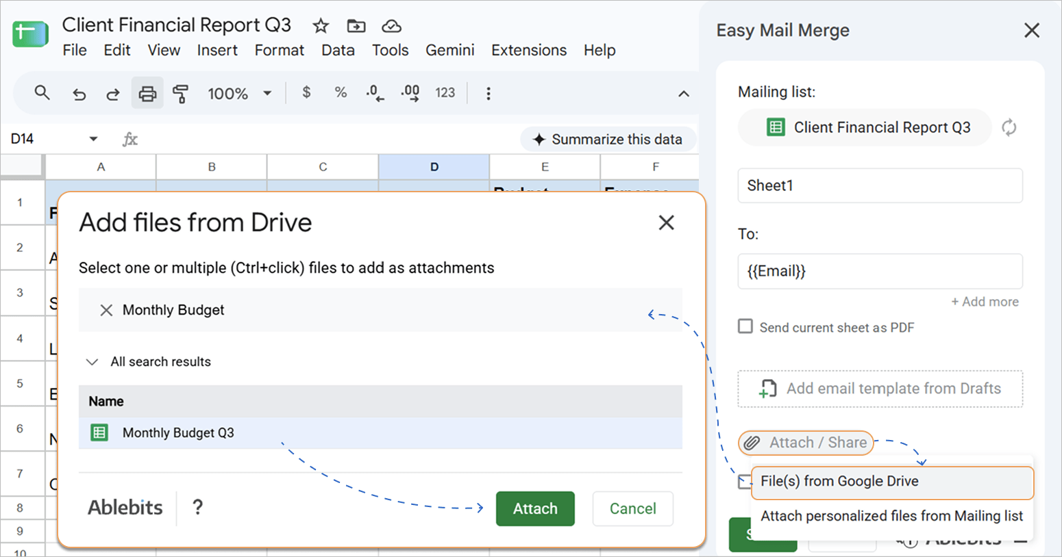 Selecting files directly from Google Drive. Google Drive file picker